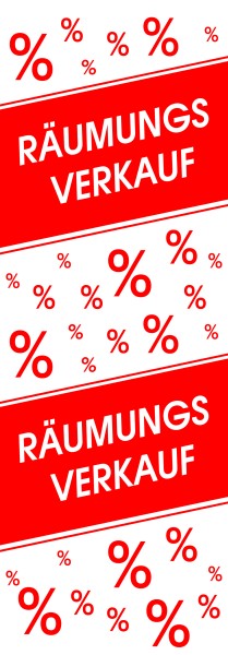 Plakat/Banner "Räumungsverkauf" 138x48 cm