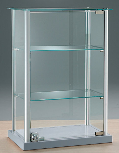 Aufsatzvitrine B 40 cm, silbergrau