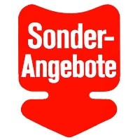 Hinweispfeil Sonderangebote rot