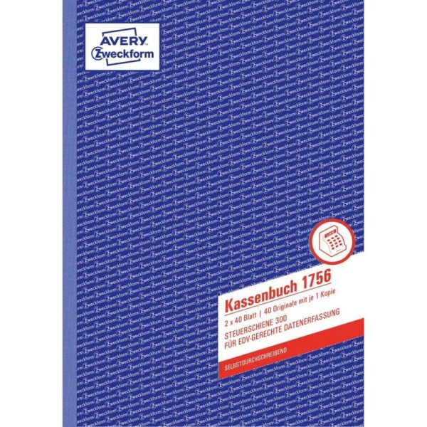Zweckform-Formular Kassenbuch 1756 2x40Blatt A4