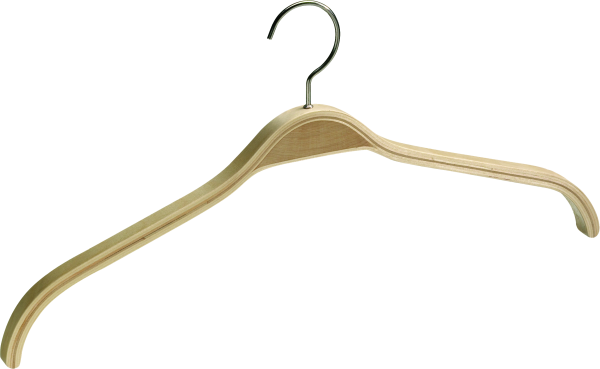 Schichtholz-Kleiderbügel 46cm natur B-WARE