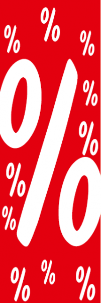 Plakat/Banner "%" 138x48 cm