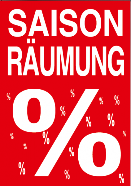 A1 Poster "Saison Räumung" für Plakat-rahmen -Ständer