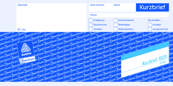 Zweckform-Formular Kurzbrief 1/3A4 100Blatt