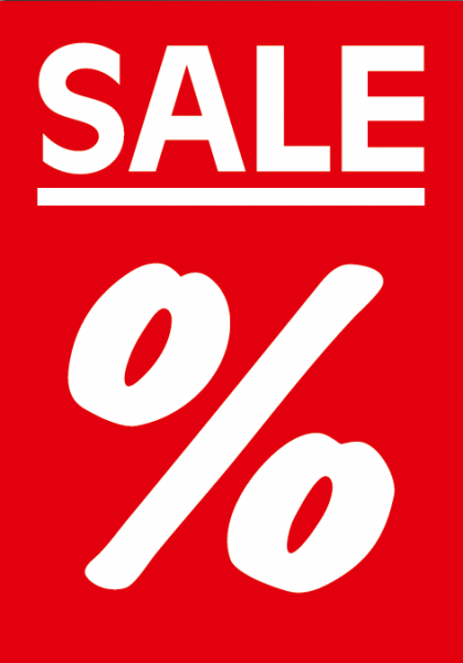 A1 Poster "SALE %" für Plakat-rahmen -Ständer