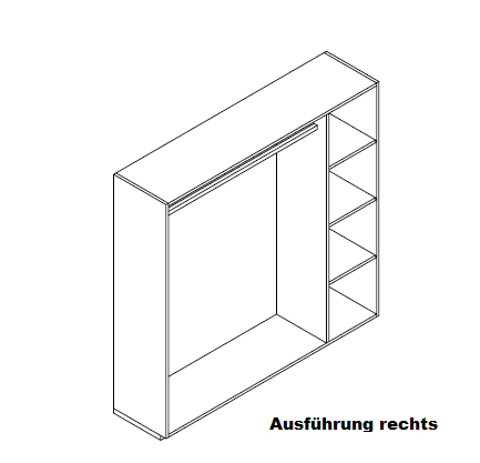 Element mit Rückwand H 150 cm B 160 cm