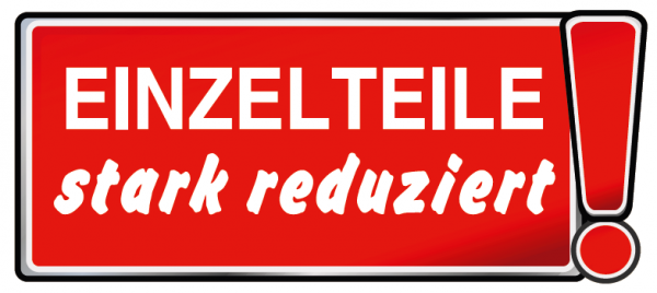 Ankleber "EINZELTEILE stark reduziert !" , 68,5x30 cm