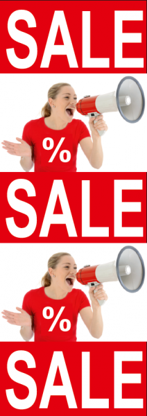 Plakat/Banner "SALE" 119x42 cm