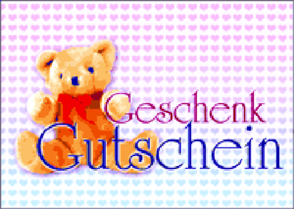 Geschenkgutschein Teddybär 10St incl Umschläge