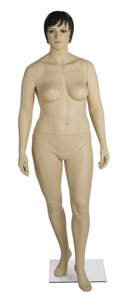 Damenfigur XL Bette, skulpt.Haar, teint, Gr.ca. 44
