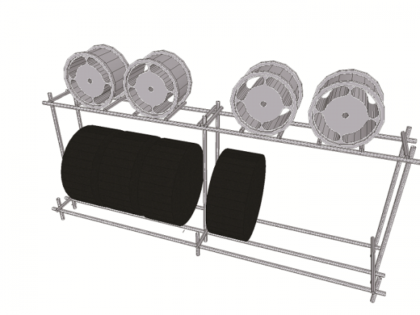 Langregal für Felgen und Reifen