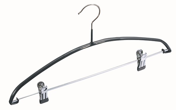 Kombibügel 41 cm, Metallbügel mit Hohlkehle schwarz Kartonware