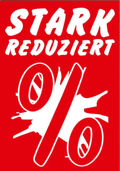 A1 Poster "Stark Reduziert %" für Plakat-rahmen -Ständer