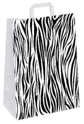 Papiertragetasche "Zebra" 22+10x28 cm