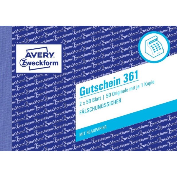 Zweckform-Formular Gutschein 361 2x50Blatt