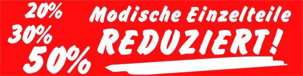 Ankleber Modische Einzelteile reduziert!