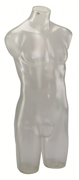 PE Torso männlich milchig transparent