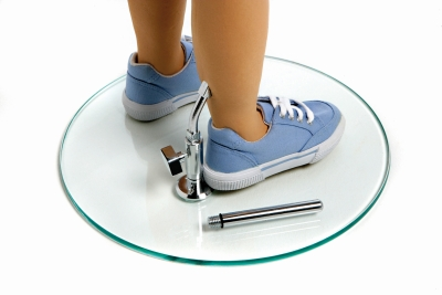 Glasstandplatte für flexible Kinderfiguren