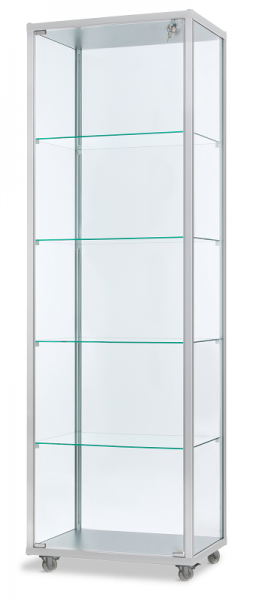 Alu-Profilvitrine 60x41,7x183 cm, optional LED Beleuchtung