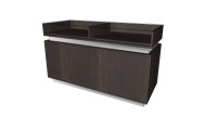 Cubox Schubladen-Vitrinentheke, B 150 cm, T 60 cm, H 90 cm