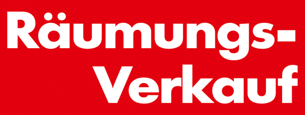 Ankleber "Räumungsverkauf" rot