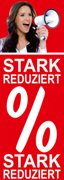 Plakat/Banner "Stark Reduziert Foto" 119x42 cm