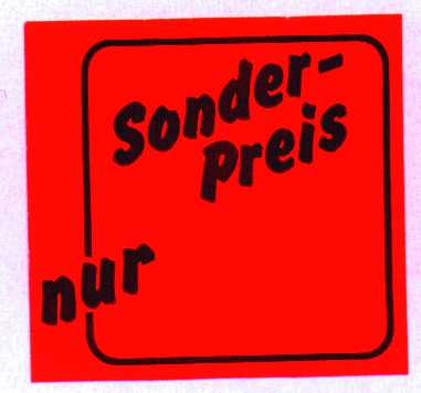 Etikettenrolle Sonderpreis nur rot