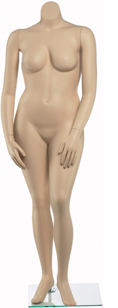 Damenfigur XL, ohne Kopf, hautfarben