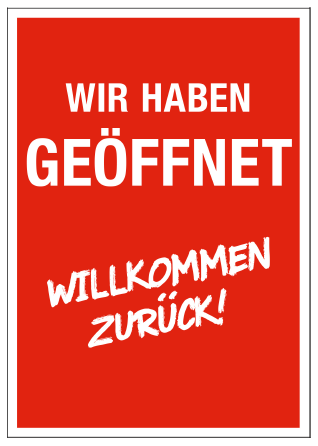 Plakat -WILLKOMMEN ZURÜCK- DIN A1