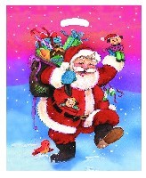 Weihnachtstragetasche Father Christmas 37x44 cm Weihnachtstragetasche Father Christmas 37x44 cm